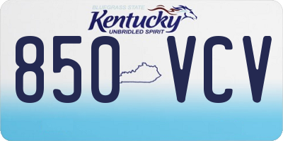 KY license plate 850VCV