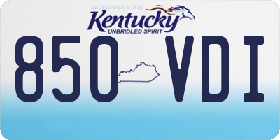 KY license plate 850VDI