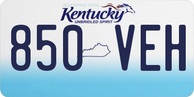 KY license plate 850VEH
