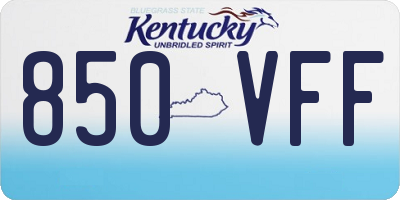 KY license plate 850VFF