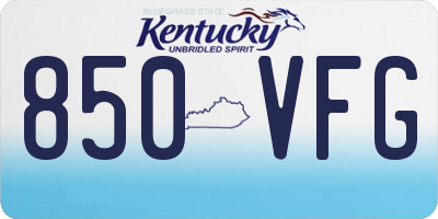 KY license plate 850VFG