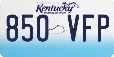 KY license plate 850VFP