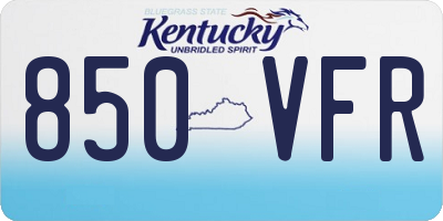 KY license plate 850VFR