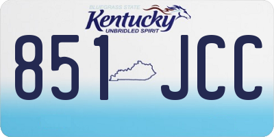 KY license plate 851JCC