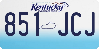 KY license plate 851JCJ