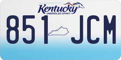 KY license plate 851JCM