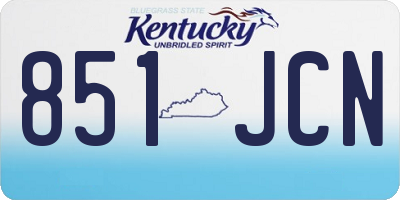 KY license plate 851JCN