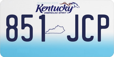 KY license plate 851JCP