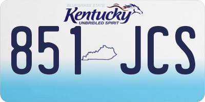 KY license plate 851JCS