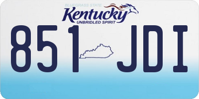 KY license plate 851JDI