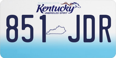 KY license plate 851JDR