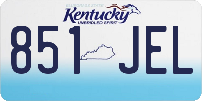 KY license plate 851JEL