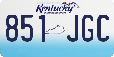 KY license plate 851JGC