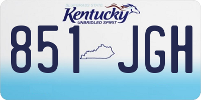 KY license plate 851JGH