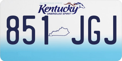 KY license plate 851JGJ