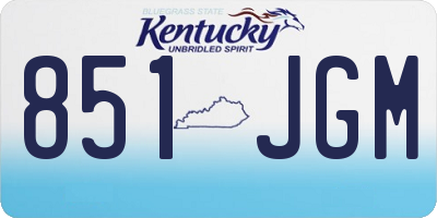KY license plate 851JGM