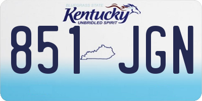 KY license plate 851JGN