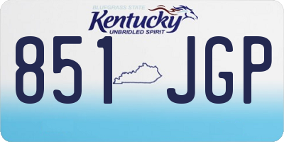KY license plate 851JGP