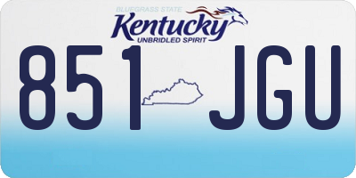 KY license plate 851JGU