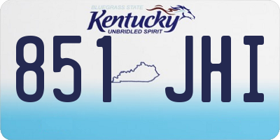 KY license plate 851JHI