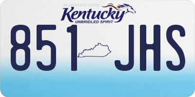 KY license plate 851JHS