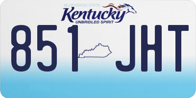 KY license plate 851JHT