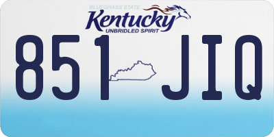 KY license plate 851JIQ
