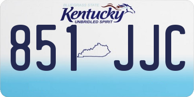 KY license plate 851JJC