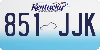 KY license plate 851JJK