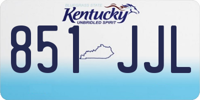KY license plate 851JJL