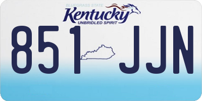 KY license plate 851JJN