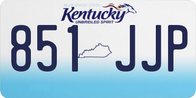 KY license plate 851JJP