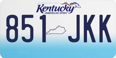 KY license plate 851JKK