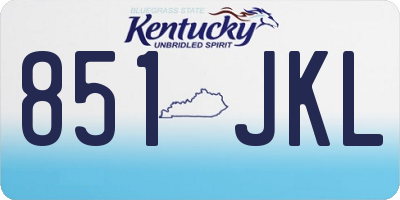 KY license plate 851JKL