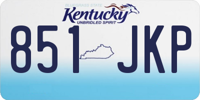 KY license plate 851JKP