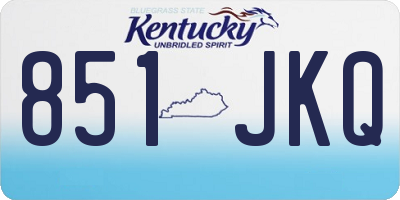 KY license plate 851JKQ