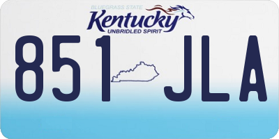 KY license plate 851JLA