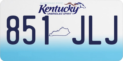 KY license plate 851JLJ