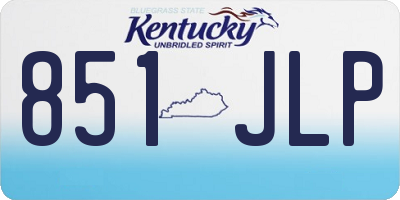 KY license plate 851JLP