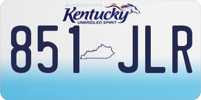 KY license plate 851JLR