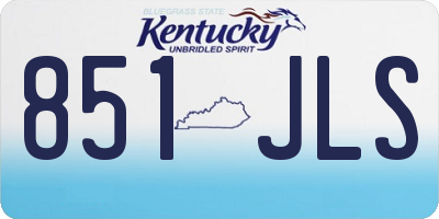KY license plate 851JLS