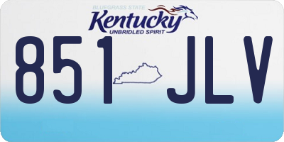 KY license plate 851JLV