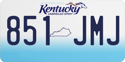 KY license plate 851JMJ