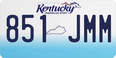 KY license plate 851JMM