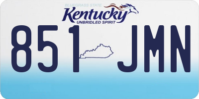 KY license plate 851JMN