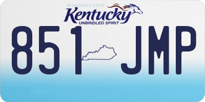 KY license plate 851JMP