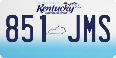 KY license plate 851JMS