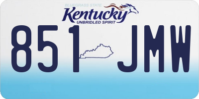 KY license plate 851JMW