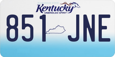KY license plate 851JNE