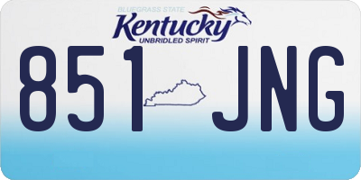KY license plate 851JNG